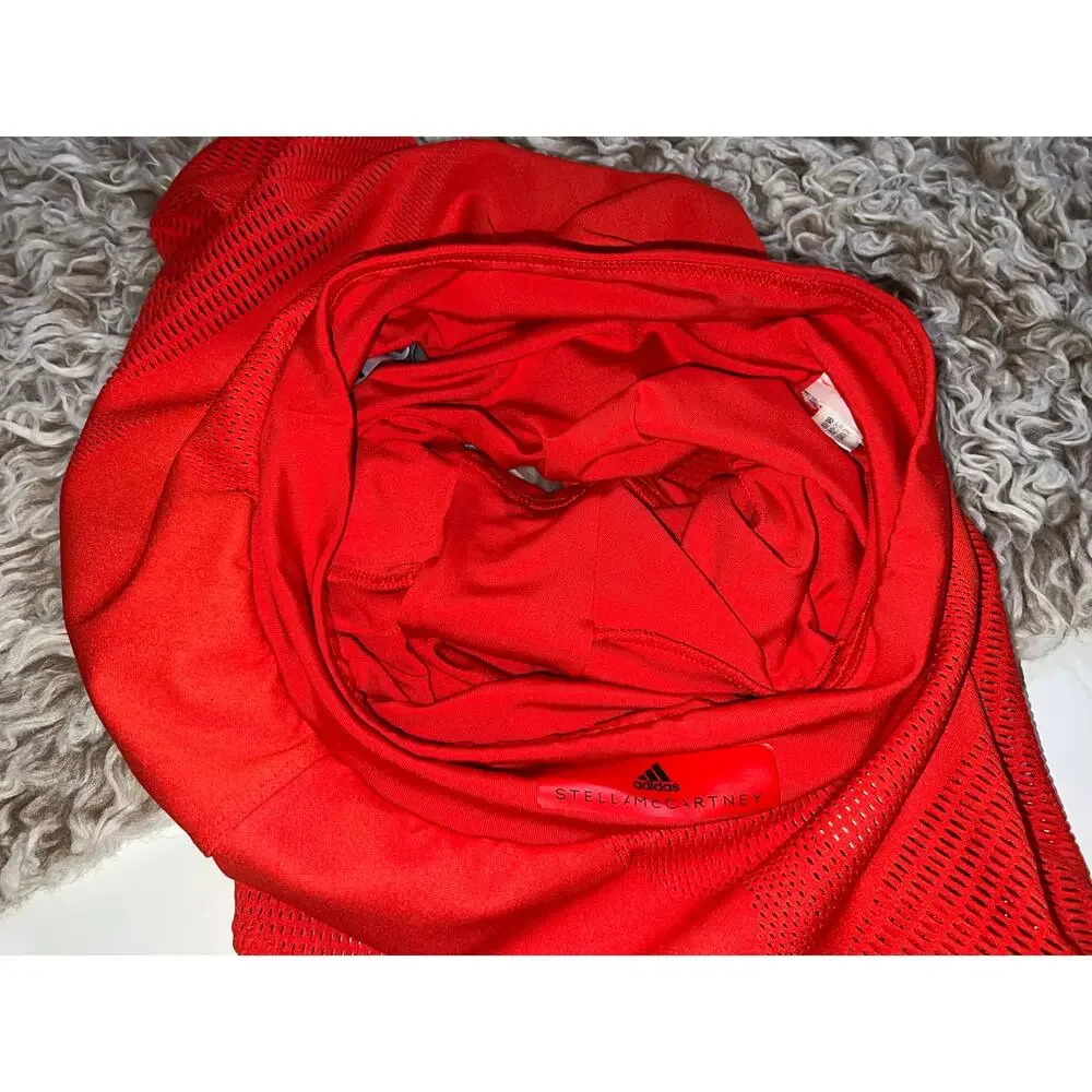 Adidas women’s Stella McCartney women’s red tennis shirt - Picture 13 of 15